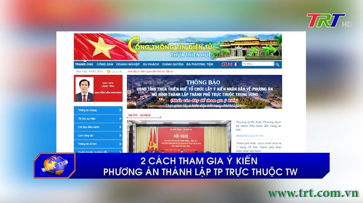 2 Cách Tham Gia ý Kiến Phương án Thành Lập Tp Trực Thuộc Tw Trt Đài Phát Thanh Và Truyền